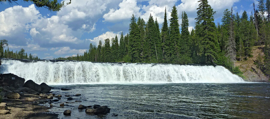 Cave Falls In Idaho By Yellowstone State Park