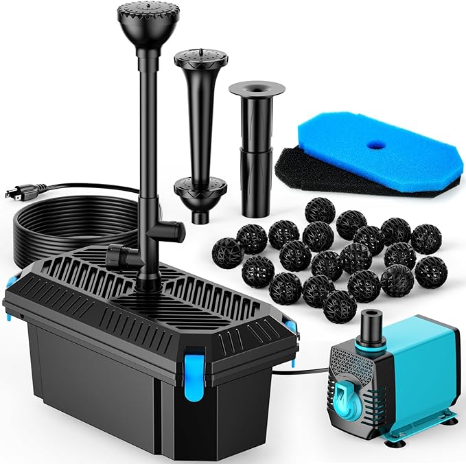 POPOSOAP Pond Filter with Pump Fountain Kits