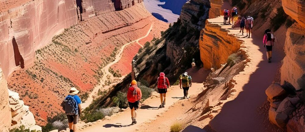 Hiking trail in the Grand Canyon National Park